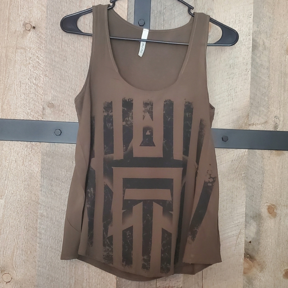Army Green Star and Stripes Tank Top